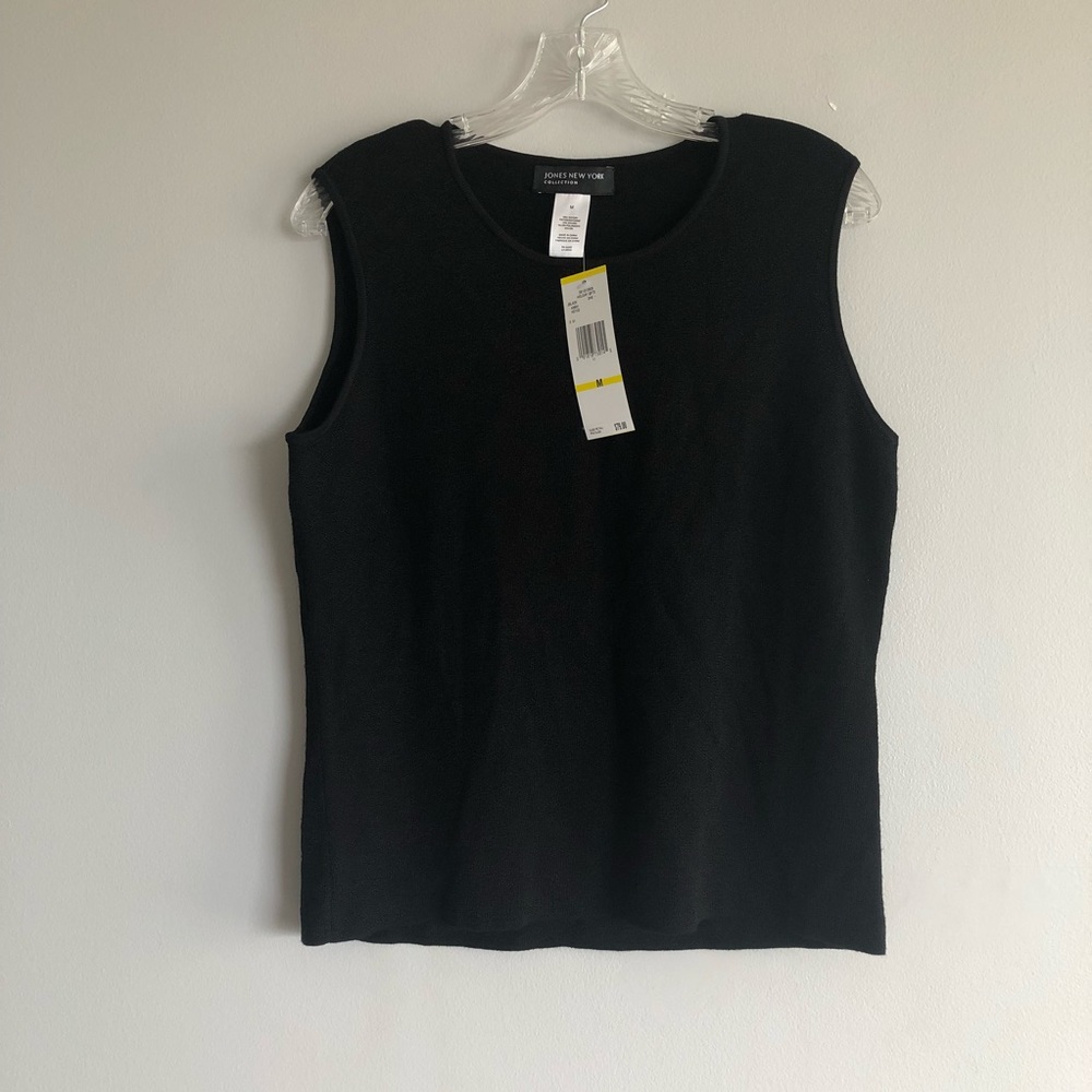 Jones New York Collection Black Tank Top Size M